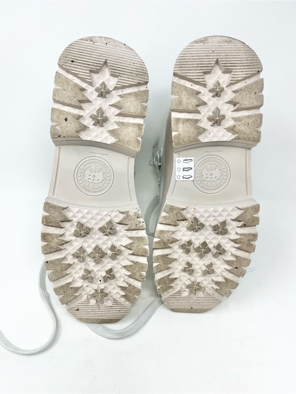 Canada Goose Journey Boot White Leather Lace Up Snow Boot size 8.5 US - Picture 5 of 6
